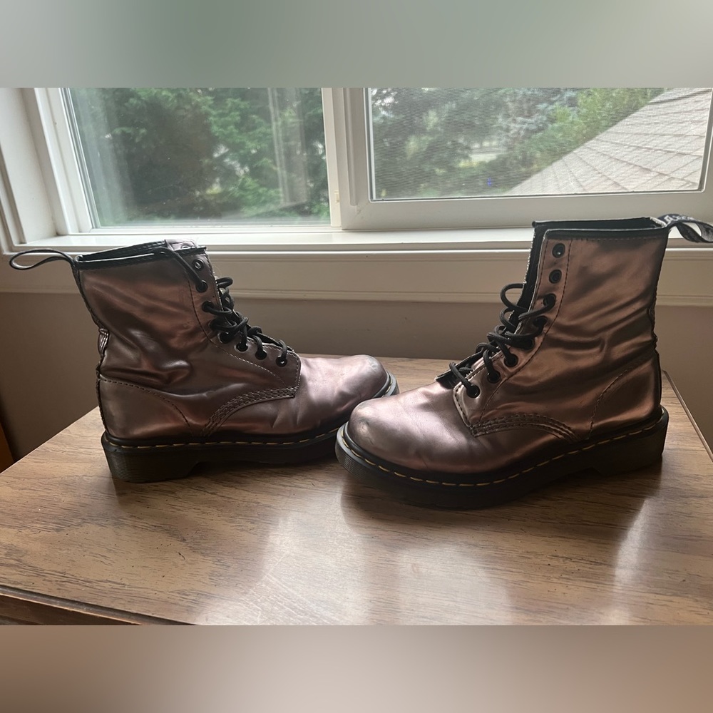 Dr. Martens Air Wave Boots Pewter Doc Martens